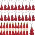 thumbnail image 1 of 30 llaveros acrílicos con megáfono para animadoras con borlas, regalo para el equipo de animadoras (rojo brillante, rojo), 1 of 5