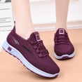 thumbnail image 2 of EKVAHL Orthopedic Lace Up Sneakers for Women, Knit Mesh Arch Support Wide Fit Rebound Cushioned Walking Shoes, Non Slip Daily Fitness Trainers Purple, 2 of 5