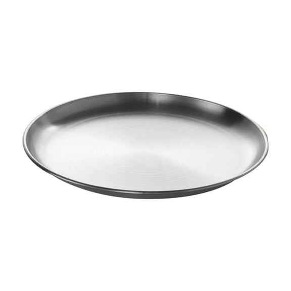 Thickened Stainless Steel Flat Pet Dish for Flat-Faced Cats and Small Dogs – Anti-Slip Shallow Feeding Plate for Kittens,Easy to Clean Metal Tray,Size S