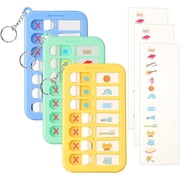 3Pcs Reminder Board for Seniors Chore Checklist Keychain for Students Checklist Task Board Portable Visual Timetable ADHD Tool Removable Daily Task Planning Pad with Checklist Card Stickers