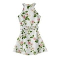 thumbnail image 5 of TQWQT Girls Dresses Summer Cute Floral Print Dress Size 10-12 Kids Tie Front Mini Dress Sleeveless Girls Sundress Tween Girls Clothes Light pink 150, 5 of 5