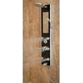 thumbnail image 4 of Leilani 8-in ShowerSpa with 6-Dual Function Body Jets Slide Bar Handshower and Built-in Mirror Black Glass and Chrome, 4 of 7