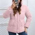 thumbnail image 5 of PFRNLF Womens Puffer Jacket Winter Full Zip Hooded Warm Jacket Thicken Quilted Winter Coats, 5 of 7