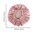 thumbnail image 4 of SHOWERORO 2 Pcs Bonnet de Douche Imperméable Rose Double Couche pour Soin des Cheveux, 4 of 5