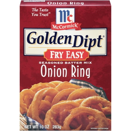 (2 Pack) McCormick Golden Dipt Fry Easy Onion Ring Seasoned Batter Mix, 10 (Best Chicken Batter For Deep Frying)