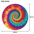 thumbnail image 6 of Colorful Rainbow Tie Dye Spiral Pattern Round Tablecloth 60"x60",Wrinkle Wipeable Table Cloth for Kitchen Dining Room Picnic Patio Party, 6 of 6