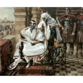 thumbnail image 3 of Tissot, James Jacques 14x12 Black Modern Framed Museum Art Print Titled - Message From Pilates Wife, 3 of 5