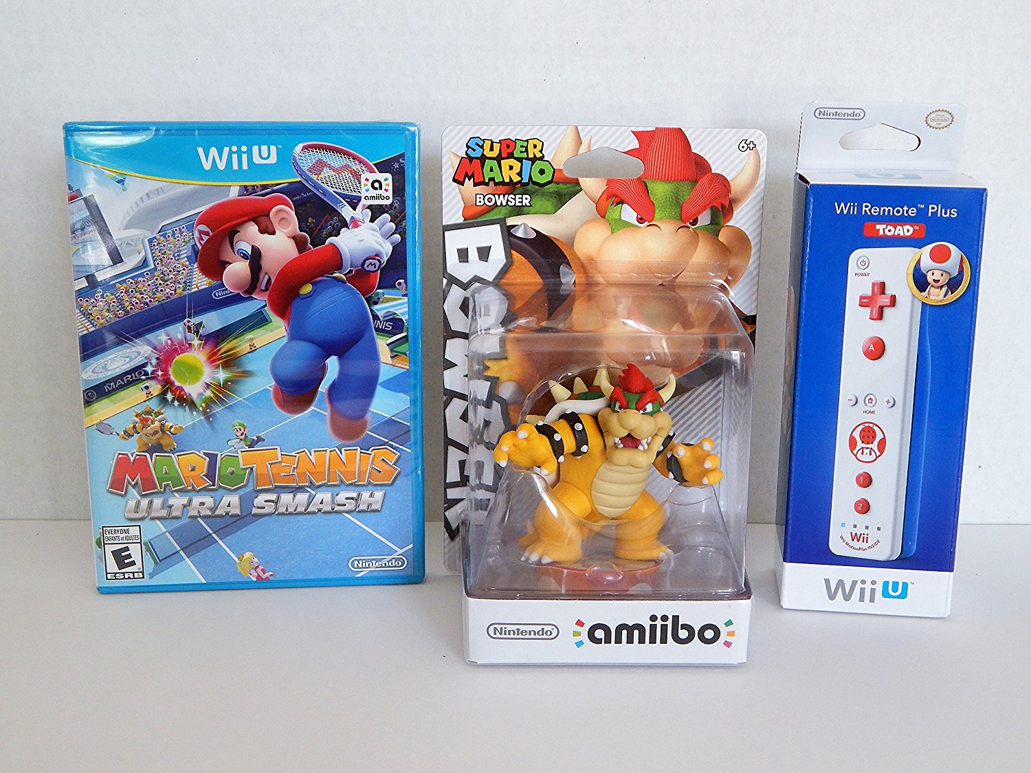 Nintendo Wii U "Mario Tennis Ultra Smash" Game with Bowser amiibo and