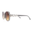 thumbnail image 6 of Classic 90s Womens Bejeweled Rhinestone Bling Arm Designer Butterfly Sunglasses Grey - Brown, 6 of 7