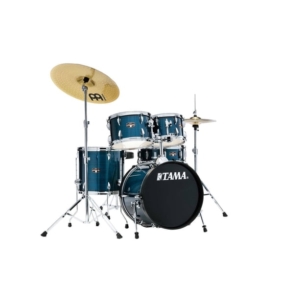 Tama Imperialstar 5 Piece Drum Set with Cymbals 18" Bass Hairline Blue