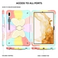 thumbnail image 5 of Protective Case for Samsung Galaxy Tab S10+ Plus/ Tab S9+ Plus/ Tab S9 FE+ Plus 12.4", Cute Butterfly Kids Friendly Kickstand Shockproof Case with Shoulder Strap & Pen Holder,Colorful, 5 of 8