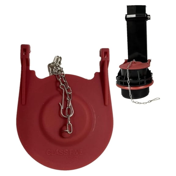 Toilet Flapper Replacement - 3.75 Inch Red Rubber Flapper with Wingspan - Fits Two-Piece Toilets - Durable Flush Seal - Replaces #1078441, 1016546, 1042313