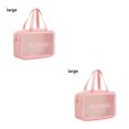 thumbnail image 3 of Wosthever Bolso cosmético impermeable esmerilado PU de gran capacidad para mujer de 3 tamaños S/M/L Type7 NO7, 3 of 6