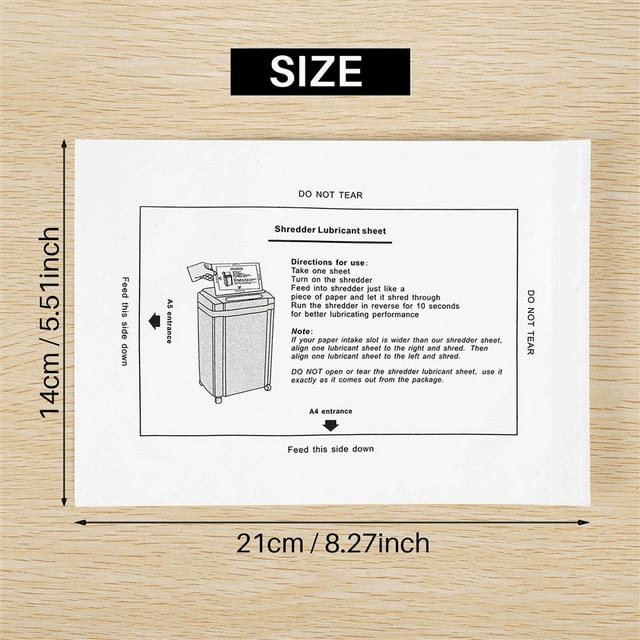 12PCS Paper Shredder Lubricant Sheets Shredder Lubricating Oil Portable Paper Type Lubricating Oil for