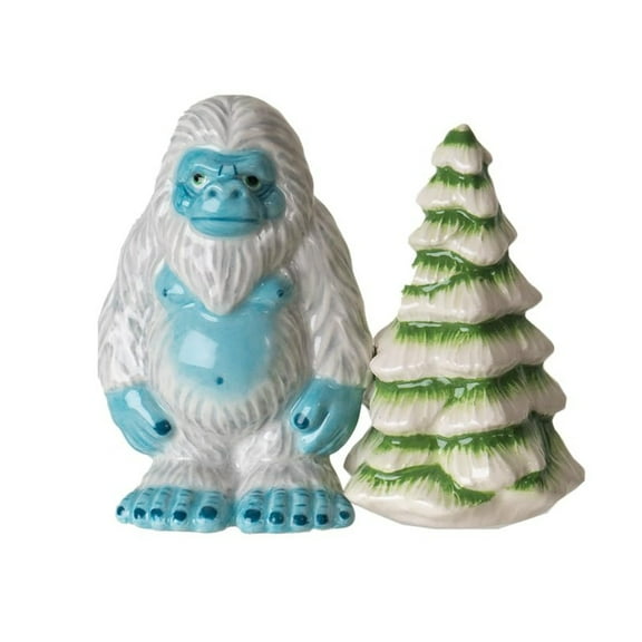 Pacific Giftware Yeti With White Pine Tree Salt & Pepper Shakers