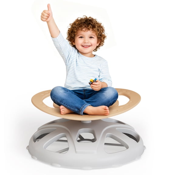 Kids Sensory Swivel Chair, Spinning Seat with Safety Handle and Non-Slip Base, Balance & Coordination Training Toy for Children Ages 3–12, Indoor Outdoor Play Chair