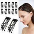 thumbnail image 3 of Leadrop 10Pcs Double Grip Hair Clips Women Metal Snap Hair Barrettes Retro Small Hair Pins Headdress Hair Accessories, 3 of 10