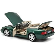 1999 Mercedes-Benz SL 500 Cabriolet Green Metallic 1/18 Diecast Model Car by Norev