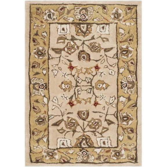 SAFAVIEH Total Performance Josh Oriental Area Rug, Ivory/Gold, 4' x 6'