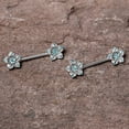 thumbnail image 2 of Body Candy 14G Womens Nipplerings Piercing 316L Surgical Steel 2Pc Opulent Flowers Nipple Ring Set 9/16", 2 of 8