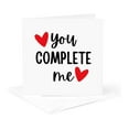 thumbnail image 5 of 3drose, You Complete Me Valentine Gift for Anniversary for Wife Husband Girlfriend Boyfriend, 6 Greeting Cards with Envelopes, 5 of 7