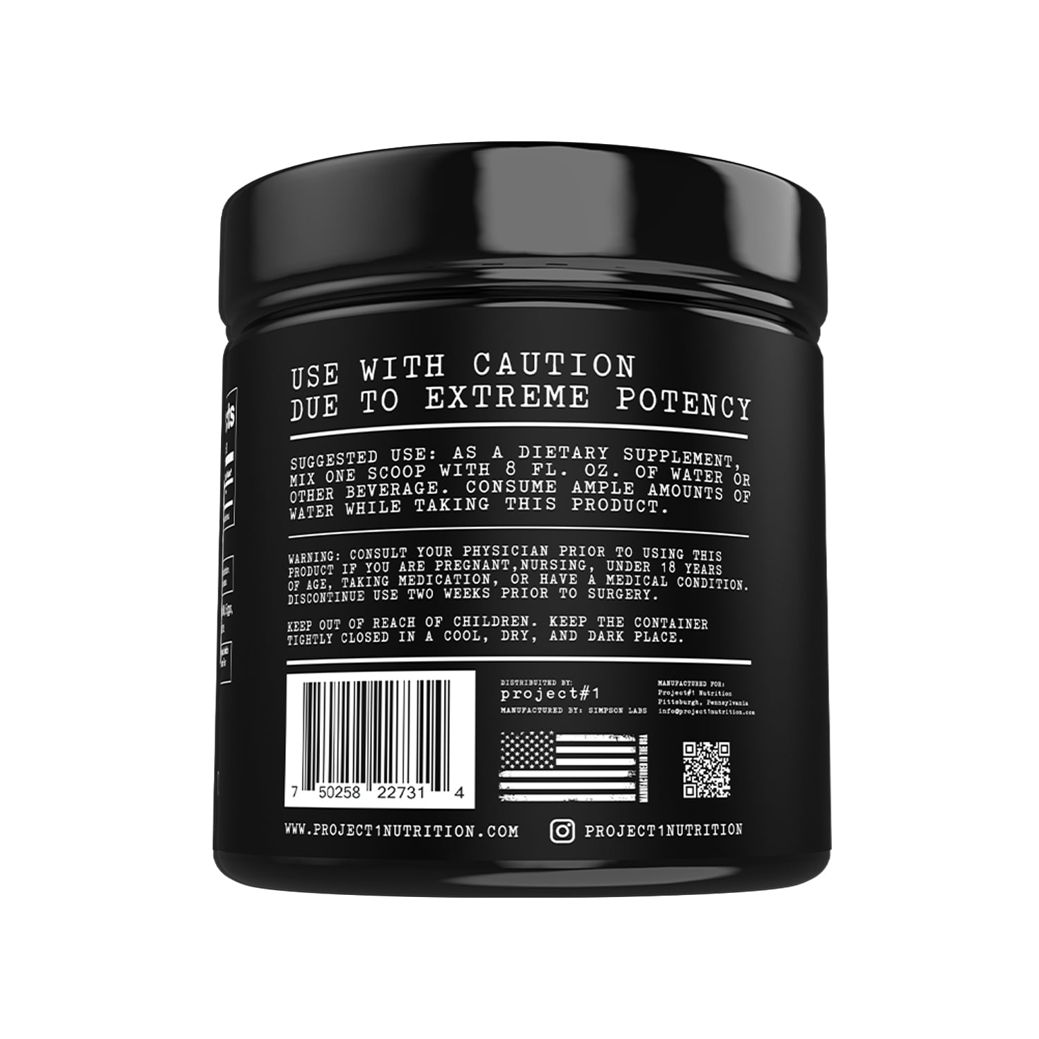 Project 1 Nutrition Creatine Monohydrate Unflavored 50 Servings