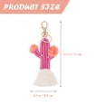 thumbnail image 2 of HAKIDZEL 1Set Handwoven Cactus Shape Pendant for Women Outdoor Carry, 2 of 8
