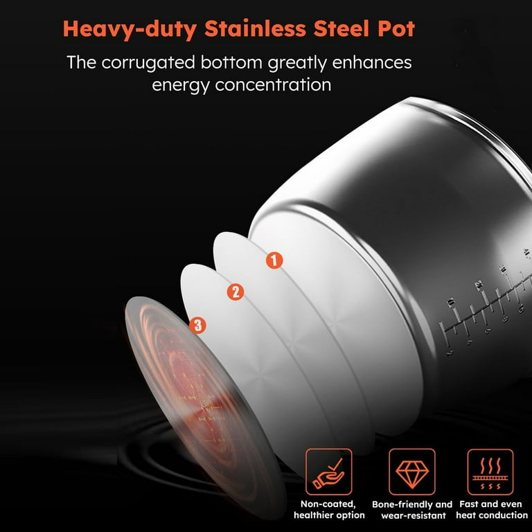 NuWave Duet Air Fryer Electric Pressure Cooker 540 in 1 Highly Programmable One Touch Cooker 18 10 SS Pot w t Sure Lock Safety Sym Lids