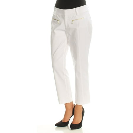 INC Womens White Curvy Fit Straight leg Pants  Size: (Best Ski Pants For Curvy Figure)