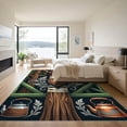 thumbnail image 3 of ODIKA 2'x3' Machine Washable Non-Slip Area Rug, Rustic Dark Green High Traffic Rug, Green, 1174633, 3 of 7