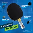 thumbnail image 3 of JOOLA Omega Strata - Table Tennis Racket with Flared Handle - Tournament Level Ping Pong Paddle with Riff 34 Table Tennis Rubber - Designed for Spin, 3 of 5