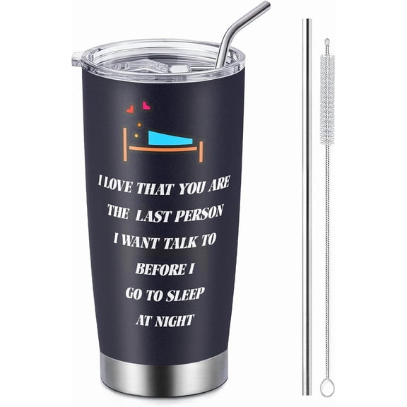 Gifts for Husband, Romantic Wedding Anniversary Birthday Christmas Gift Ideas for Husband, Valentines Gifts for Him, I Love You Present for Him, Fathers Day Present for Men, 20oz Coffee Tumbler