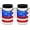 2PC, variant on 4th of July Solar Jar Lantern, Patriotic American Flag Mosaic Glass Light, Waterproof Outdoor LED Decoration for Garden Patio Yard Independence Day