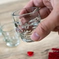 thumbnail image 6 of Set of 4 Clear Glass Gothic Skeleton Skull Face Liquor Shot Glasses Shooters, 6 of 7