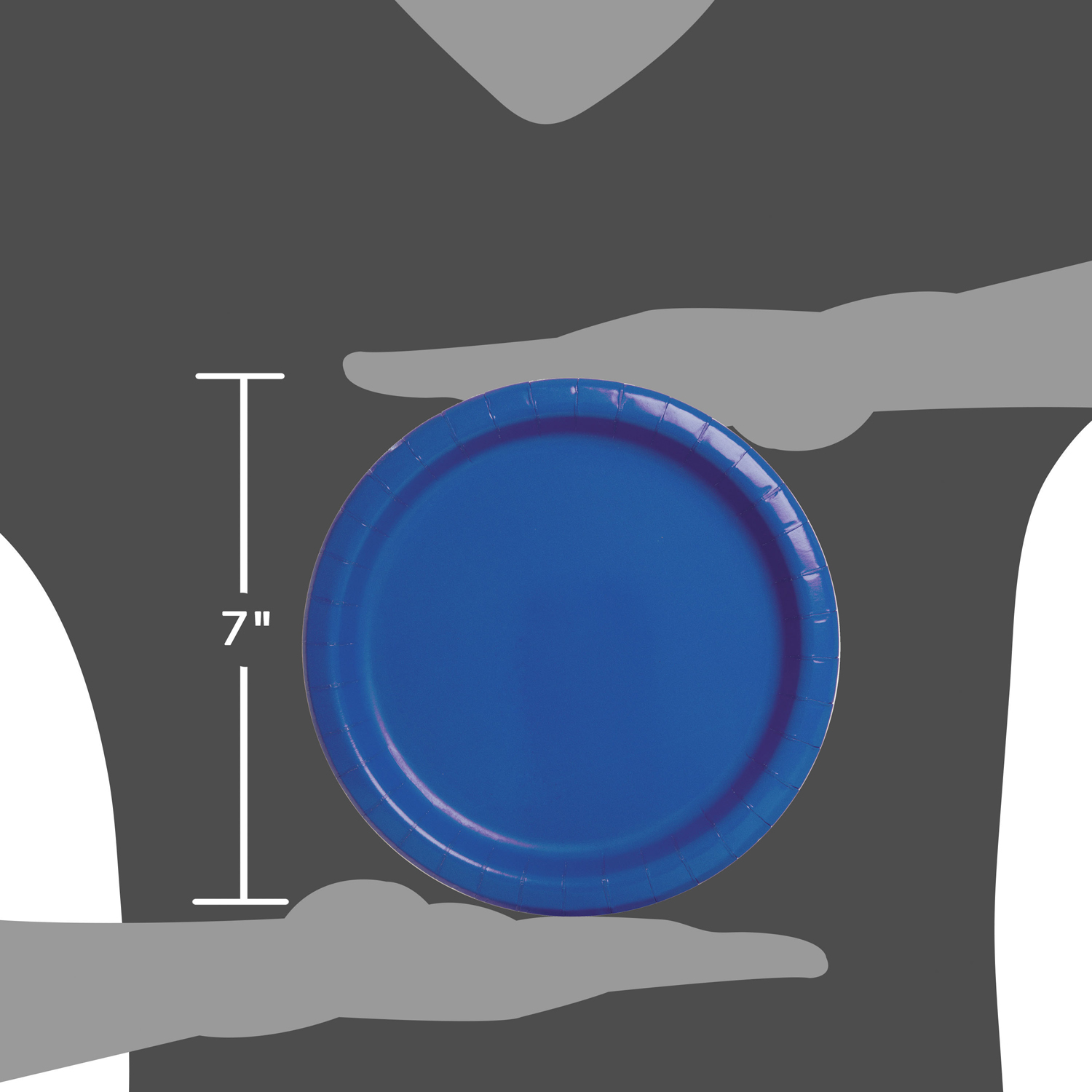 7" Paper Dessert Plates, Blue, 70ct
