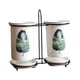 thumbnail image 4 of Jaula para palillos, soporte para utensilios de encimera, organizador de cerámica para cocina, 2 tazas, organizador de drenaje, tenedor, cuchara, Hoja de banana, 4 of 8