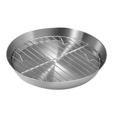 AURARMLET Baking Tray Rack Baking Plate with Cooling Rack Silver Stainless Steel 1 Set
