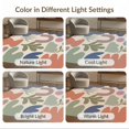 thumbnail image 6 of ODIKA 5'x7' Earthy Tones Abstract Harmony Design Washable Area Rug Modern Artistic Interpretation with Flock Motif for Dining Room, Under Table, Home Office, Non-Slip Chair-Friendly, 6 of 6