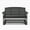 4 Foot - Black, variant on SimplyPoly Amish Made Classic Recycled Plastic Porch Glider, 4-Foot, Birchwood Wood Grain