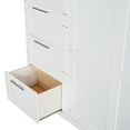 thumbnail image 5 of MODERNLUXE Queen Size Murphy Bed,120-inch Larger Space-Saving Wall Bed with Closet,5 Drawers and 3 Shelves,Foldable Platform Bed Vertical Wall Bedfram for Small Space,Bedroom,Guest Room,White, 5 of 7