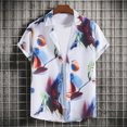 thumbnail image 2 of Edvintorg Summer Men's Hawaiian Shirts Vintage Tops Casual Loose Short Sleeve Beach Shirts Hawaiian Vacation Style Shirt Blouse T-Shirt, 2 of 6
