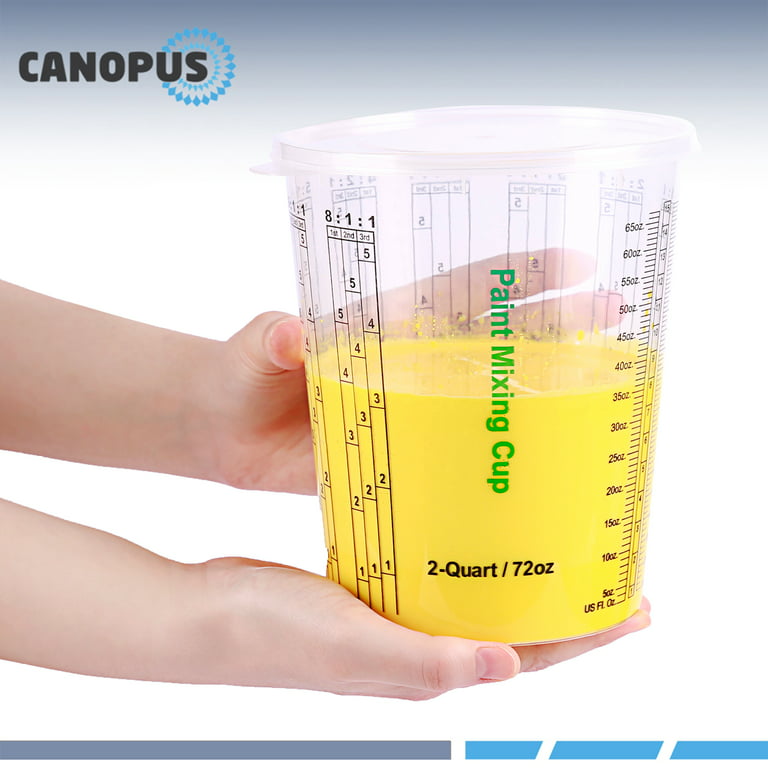 1pcs Plastic Paint Mixing Cups 385ml 750ml 1400ml 2300ml Paint Mixing  Calibrated Cup For Accurate Mixing