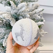 Large Shatterproof Christmas Ball Ornament – 14x11cm Glitter Hanging Decor for Tree, Wreath & Window (Unbreakable Plastic)