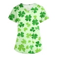 thumbnail image 5 of Craaazy Women's Short Sleeve St. Patrick's Print T-Shirts V Neck Spring/Summer Tops Gifts, 5 of 5