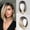 Dark Root Platinum Blonde, variant on HAPPY&CC Short Bob Wigs For Women Pre Plucked Straight Synthetic Wig Natural Hairline Lace Front Wig Cap Platinum Blonde Glueless Daily Wig For Party And Daily 10inch