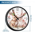 thumbnail image 3 of Voice Activated Clock with Glow Light 12 Inch Large Silent Wall Clock Battery Operated for Home Decor Two Cute Bunnies Pattern, 3 of 8