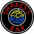 thumbnail image 1 of Shakes Bar Circle LED Neon Sign 26 x 26 - inches, Black Square Cut Acrylic Backing, with Dimmer - Bright and Premium built indoor LED Neon Sign for restaurant window and interior decor., 1 of 7