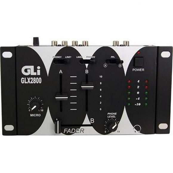 Gli Pro GLX-2800 Mixeur Stéréo 2 Canaux