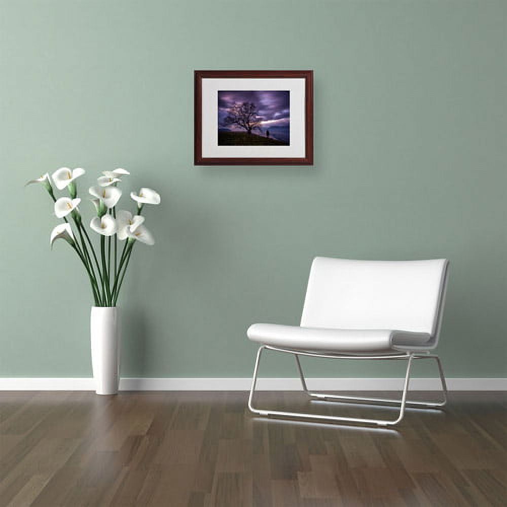Trademark Fine Art "The Tree of Love Grenoble" Framed Canvas Art by Mathieu Rivrin