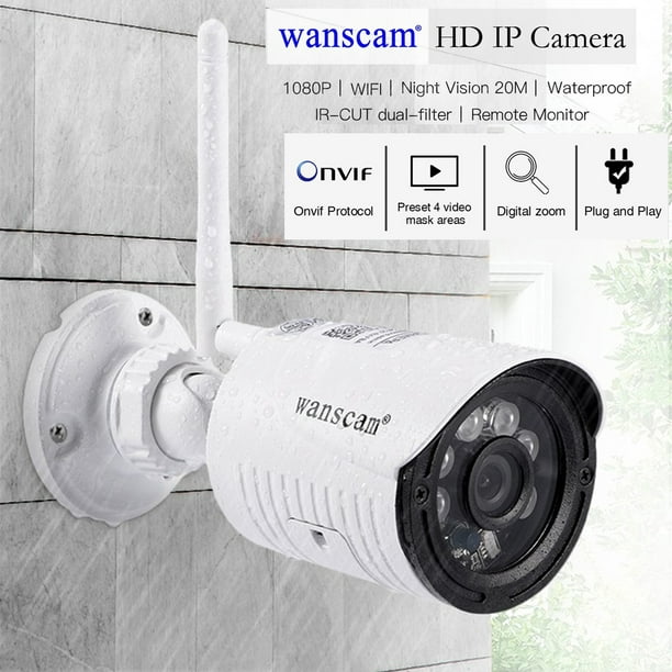 1080P HD Wifi IP Caméra de Sécurité Extérieure Sans Fil Étanche IR Webcam de Vision Nocturne